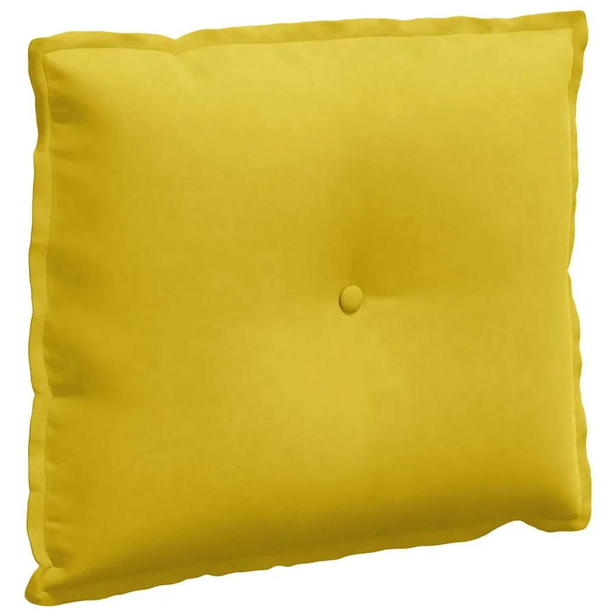 Coussin de Dos Jaune 60 x 50 cm Tissu en velours côtelé - 2