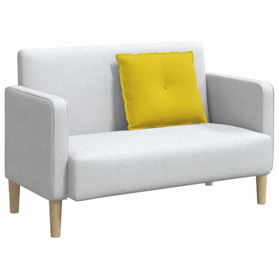 Coussin de Dos Jaune 60 x 50 cm Tissu en velours côtelé - 3