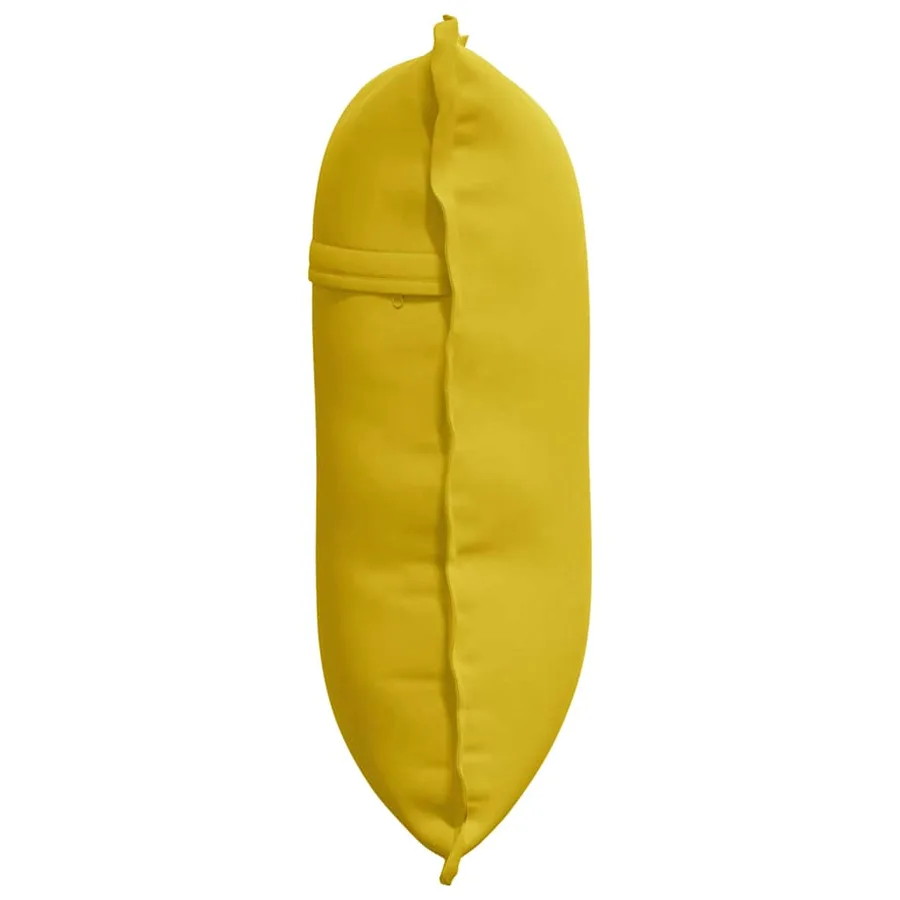 Coussin de Dos Jaune 60 x 50 cm Tissu en velours côtelé - 6