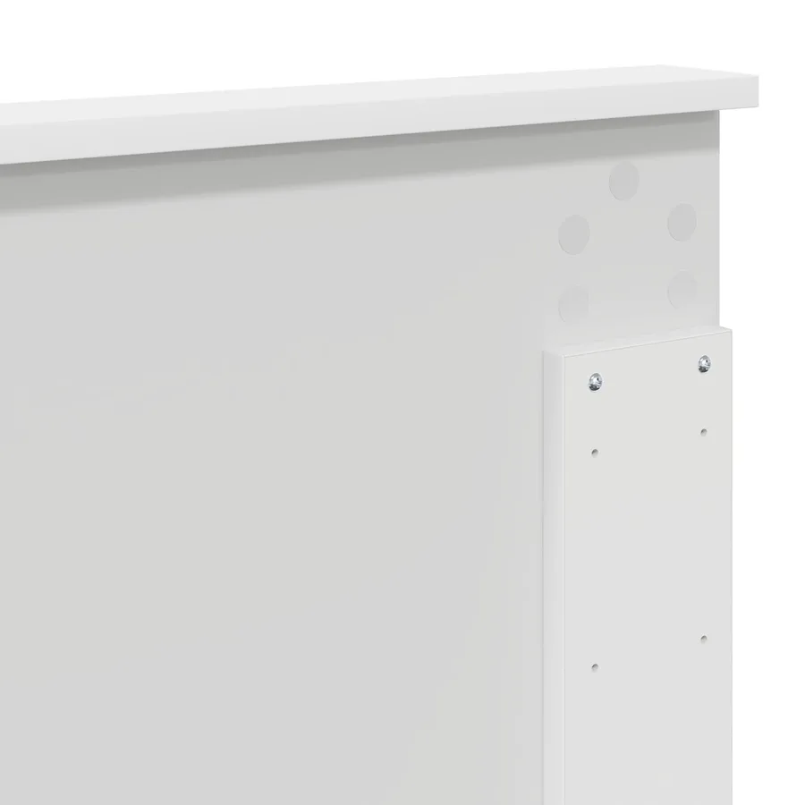 Cadre de lit Blanc 200 x 200 cm Bois de pin massif - 12