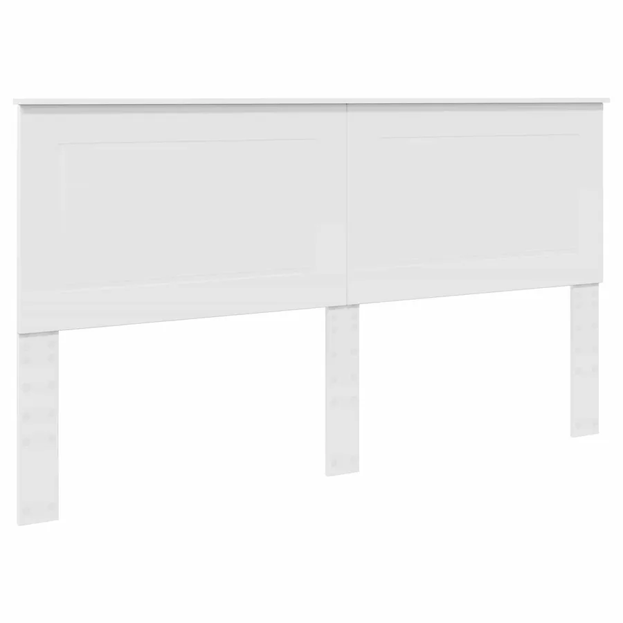 Cadre de lit Blanc 200 x 200 cm Bois de pin massif - 6