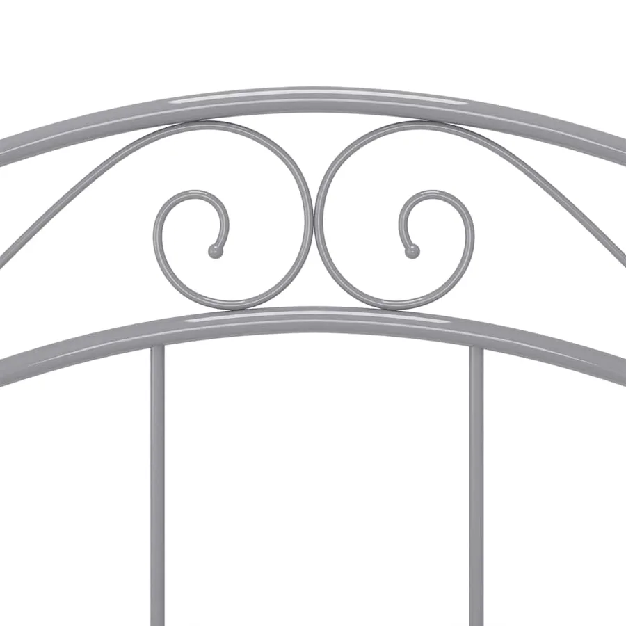 Cadre de lit sans matelas gris métal 90x200 cm - 7