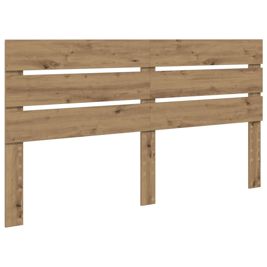 Cadre de lit Chêne artisan 200 x 200 cm Bois de pin massif - 6