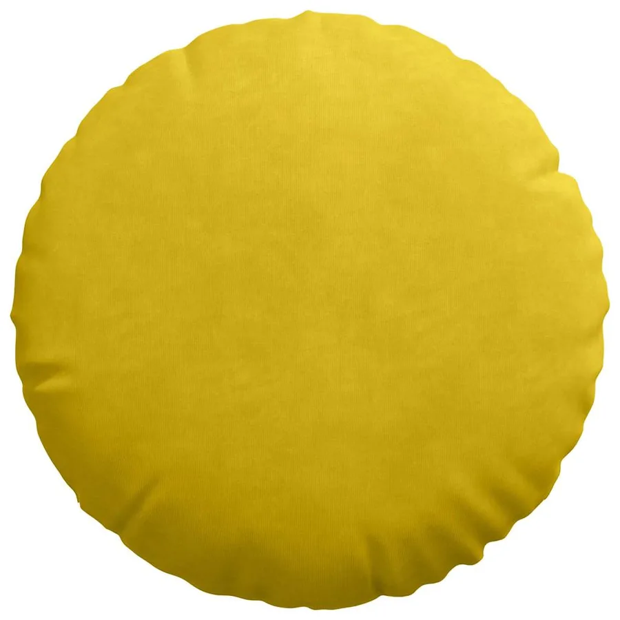 Coussins de siège 2 pcs Jaune Ø 40 x 13 cm Velours - 6