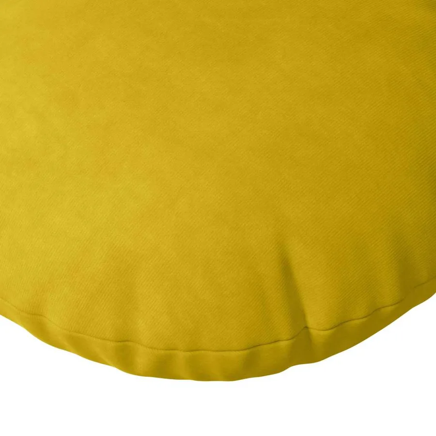 Coussins de siège 2 pcs Jaune Ø 40 x 13 cm Velours - 7