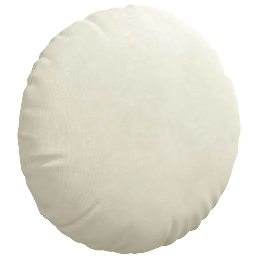 Coussins de siège 2 pcs Crème Ø 40 x 13 cm Velours - 5