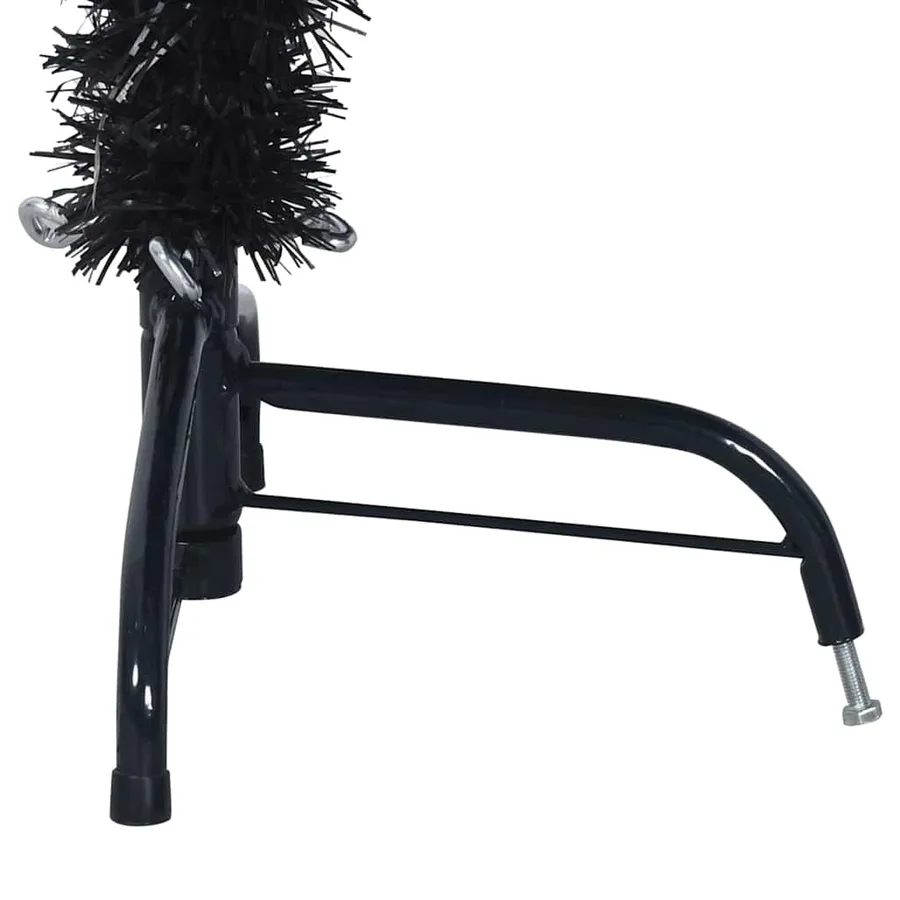 Sapin de Noël artificiel pré-éclairé Noir 120 cm PVC - 16