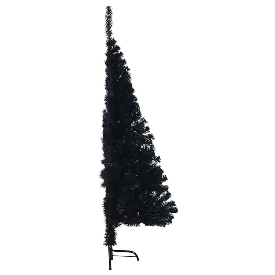 Sapin de Noël artificiel pré-éclairé Noir 120 cm PVC - 10