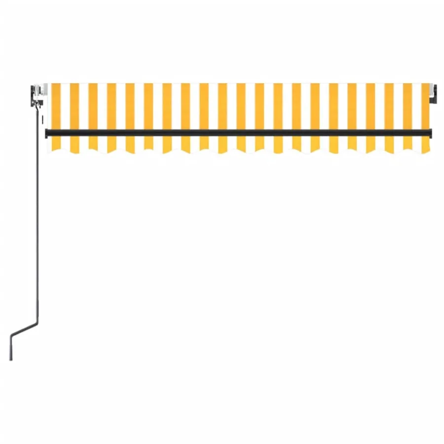 Auvent automatique capteur de vent/LED 350x250cm Jaune et blanc - 4