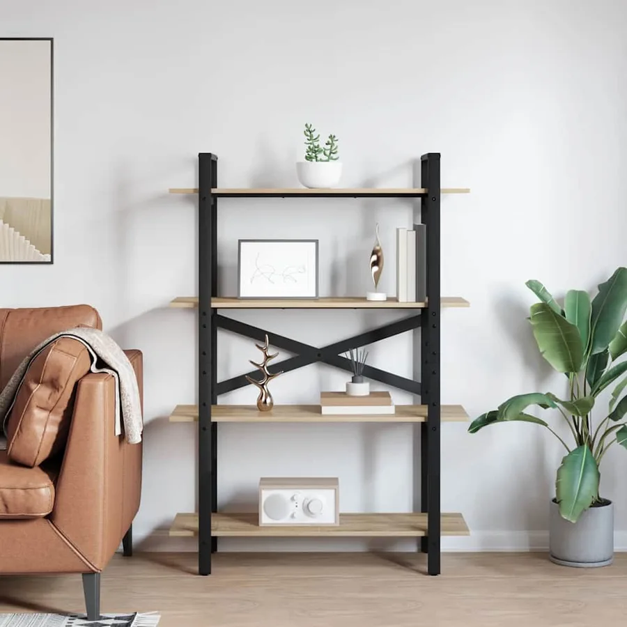 Étagère Chêne Sonoma 100 x 33,5 x 140 cm Bois d'ingénierie - 4