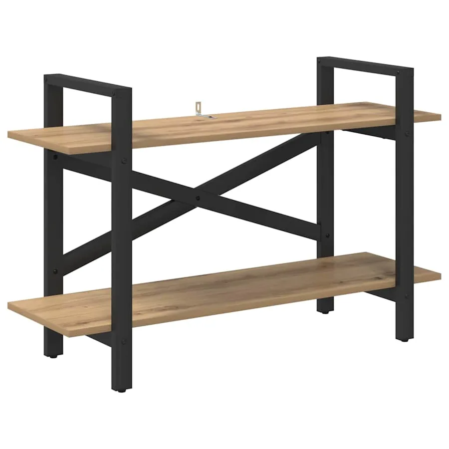 Étagère 2 niveaux 100 x 33,5 x 64 cm Bois d'ingénierie - 2
