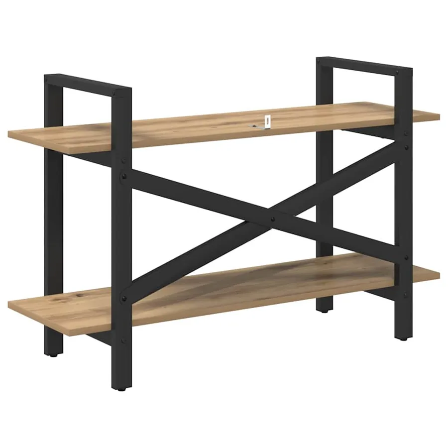 Étagère 2 niveaux 100 x 33,5 x 64 cm Bois d'ingénierie - 7