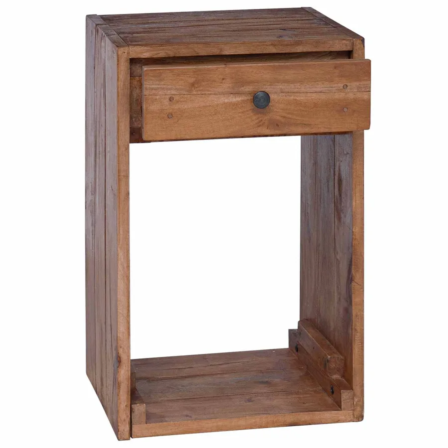 Table de chevet Marron 63 x 30 x 79 cm Bois de Mahogany Massif - 4