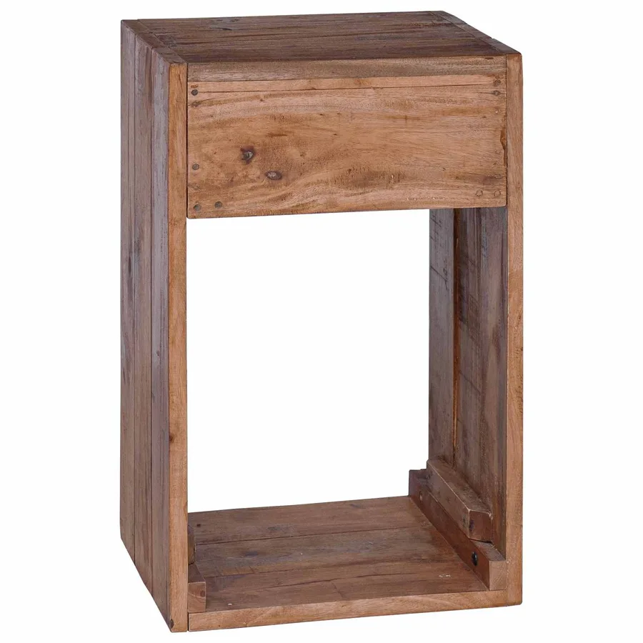 Table de chevet Marron 63 x 30 x 79 cm Bois de Mahogany Massif - 7