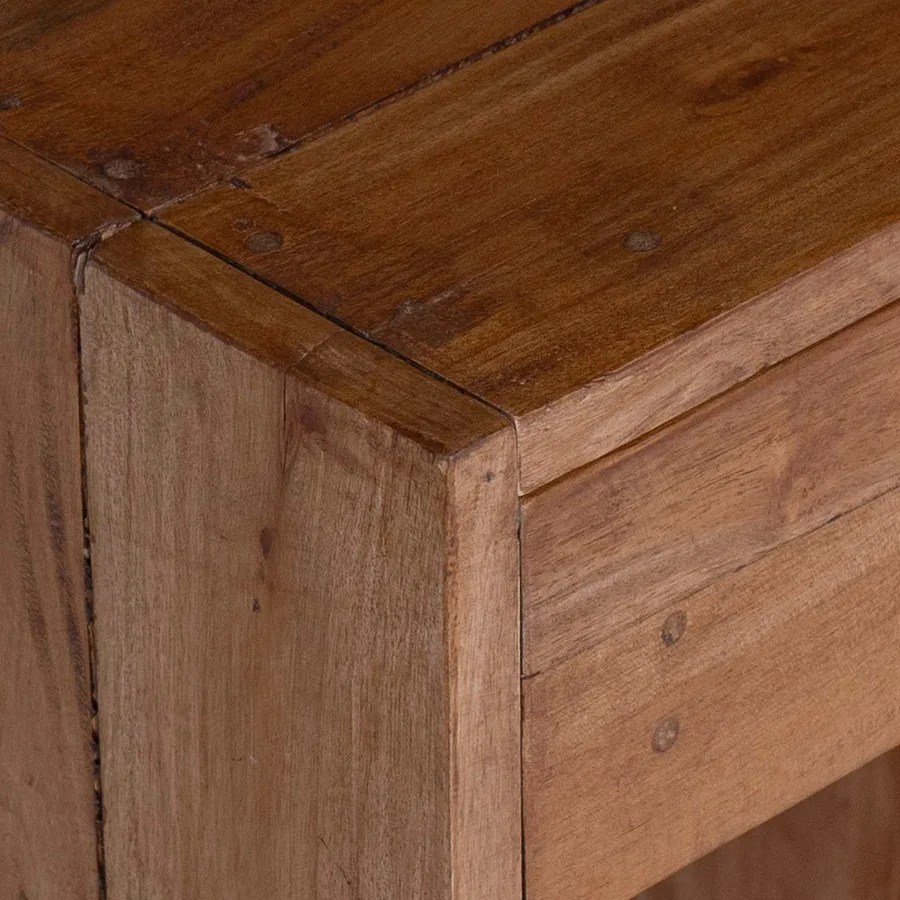 Table de chevet Marron 63 x 30 x 79 cm Bois de Mahogany Massif - 9