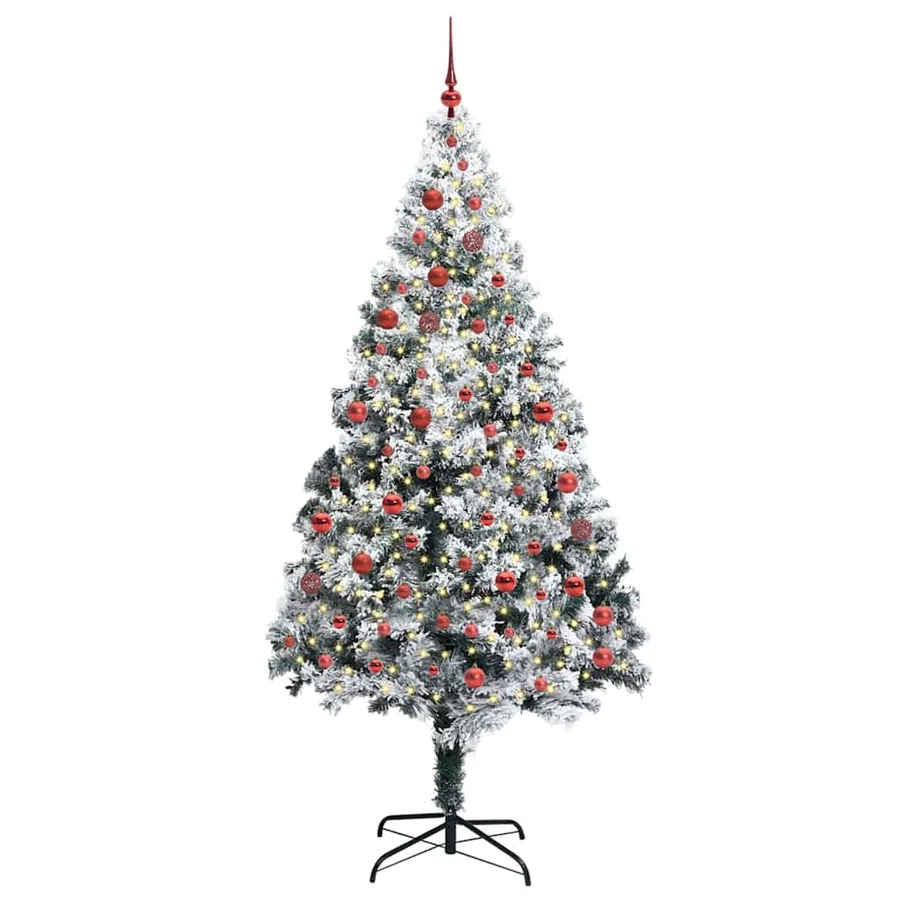 Sapin de Noël artificiel Blanc 210 cm PVC, Acier et Plastique - 3