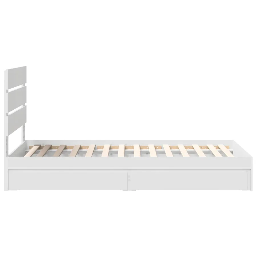Lit de Rangement Blanc 70 x 190 cm Bois d'ingénierie - 9