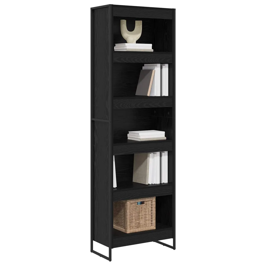 Bibliothèque 60 x 30 x 189,5 cm Bois d'ingénierie Chêne noir - 3