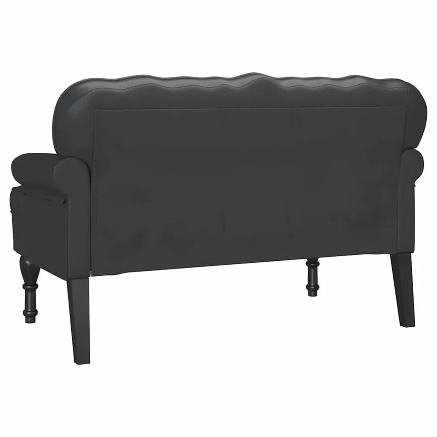 Banc Chesterfield Noir 119,5 x 64,5 x 75 cm Cuir synthétique - 6