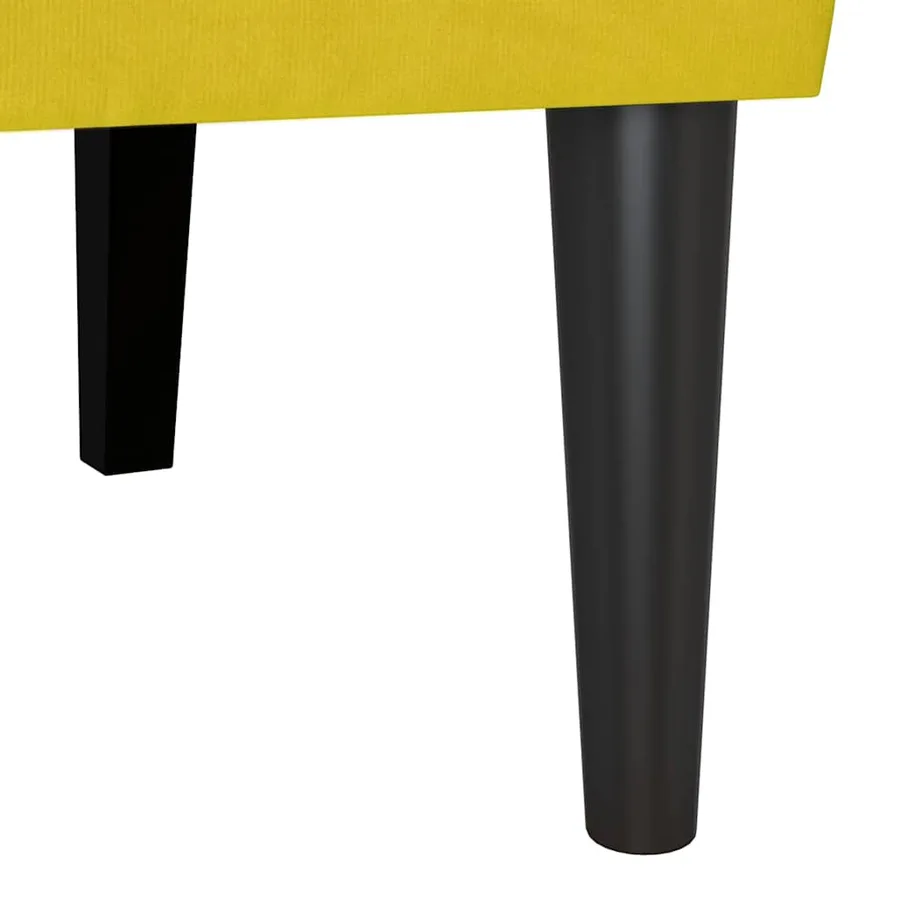 Banc Chesterfield Jaune 112 x 65,5 x 75 cm Velours - 9