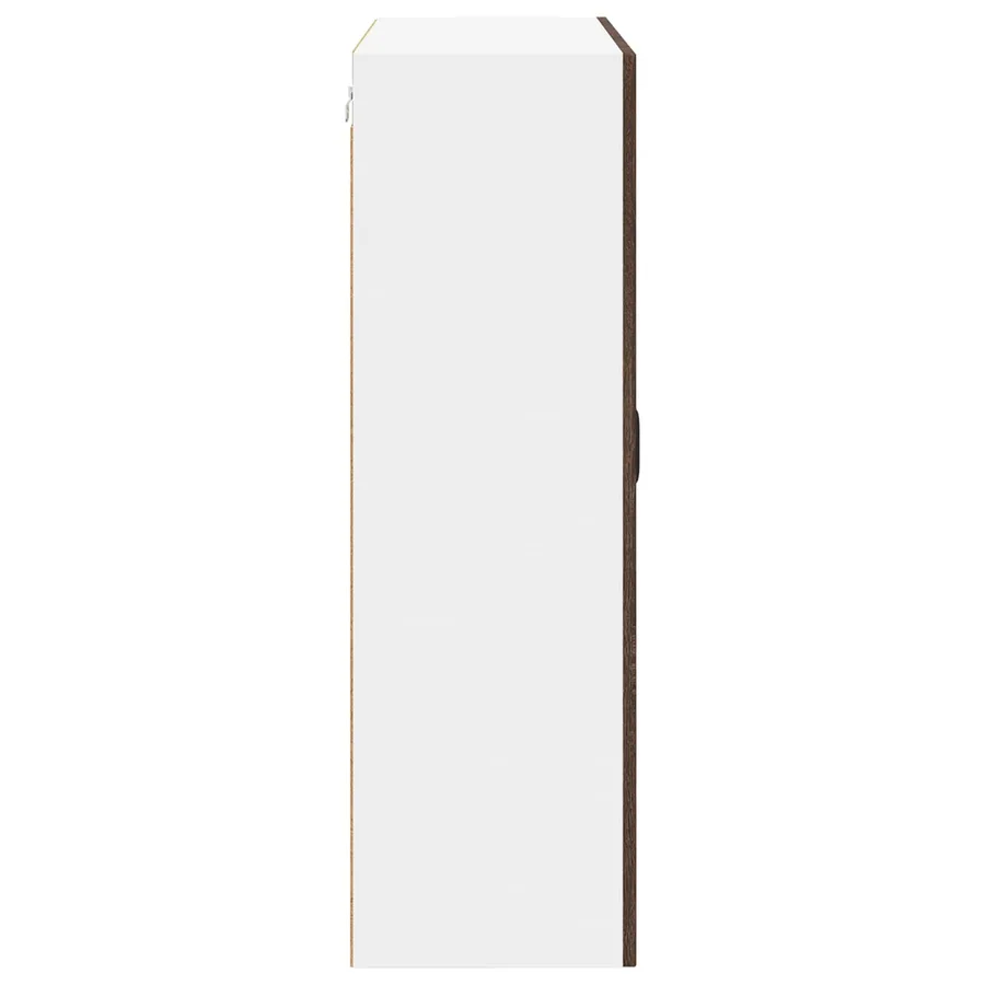 Cabinet en verre mural LUCCA Chêne brun 80 x 31 x 100 cm - 7