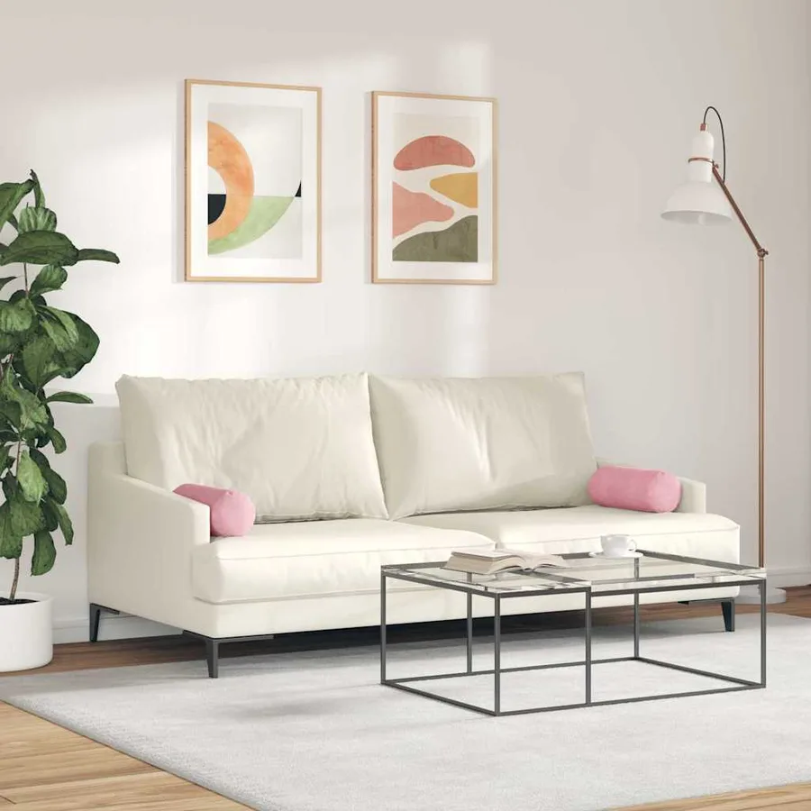 Coussins d'accent 2 pcs Rose Ø 15 x 40 cm - 4
