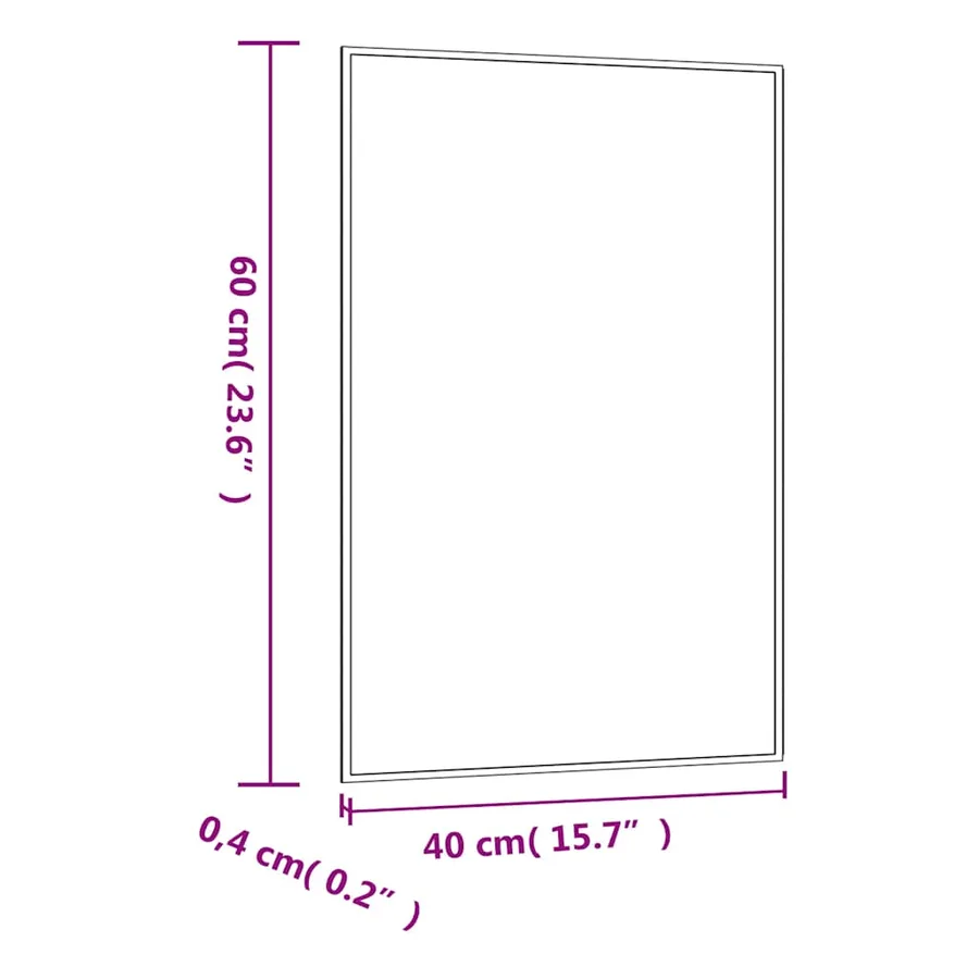 Miroir mural 40x60 cm Verre Rectangulaire - 6
