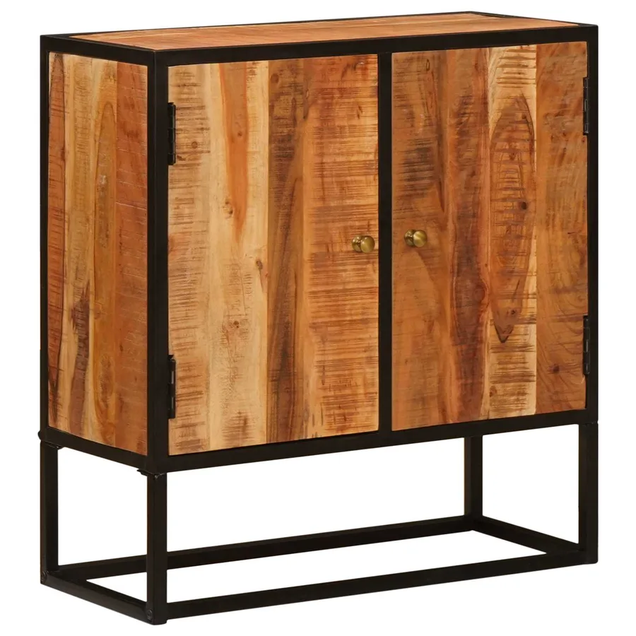 Buffet Beta Naturel 70 x 30 x 75 cm Bois d'Acacia Massif - 2