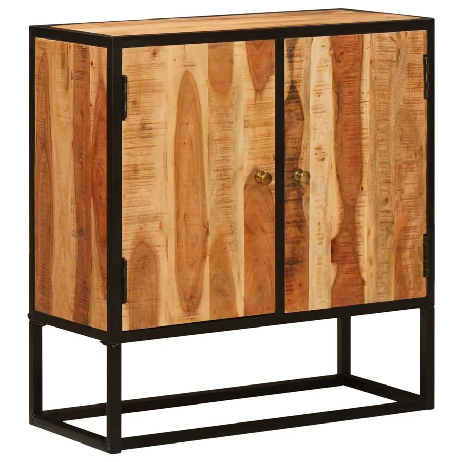 Buffet Beta Naturel 70 x 30 x 75 cm Bois d'Acacia Massif - 4