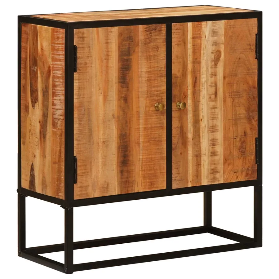 Buffet Beta Naturel 70 x 30 x 75 cm Bois d'Acacia Massif - 5