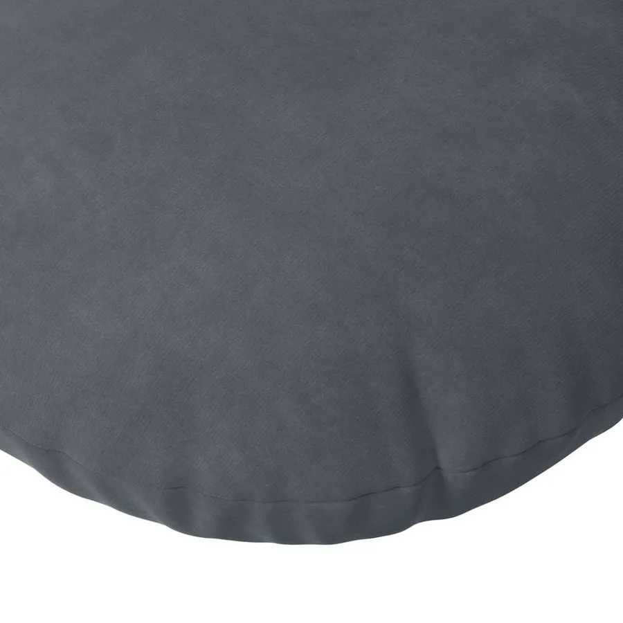 Coussins de siège 2 pcs Gris foncé Ø 40 x 13 cm Velours - 7