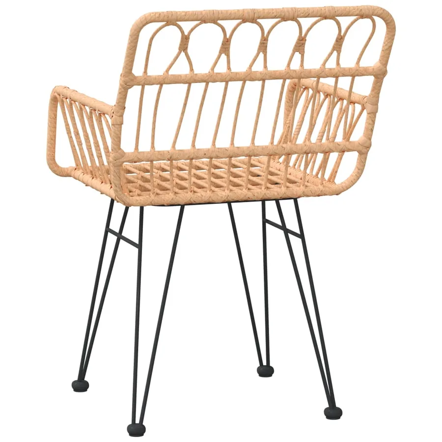 Chaises de jardin lot de 2 accoudoir 56x64x80 cm Résine tressée - 6