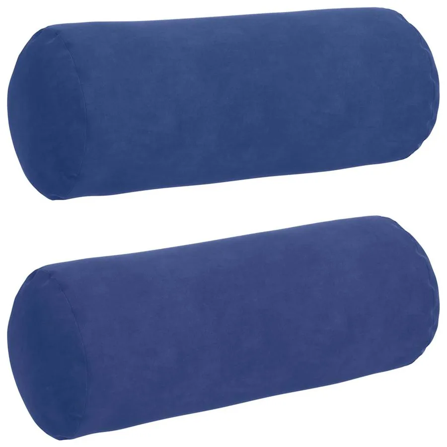 Coussins d'accent 2 pcs Bleu police Ø 15 x 40 cm - 2