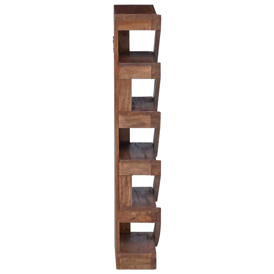 Étagère à vin Naturel 24 x 14 x 80 cm Bois de Mahogany Massif - 6