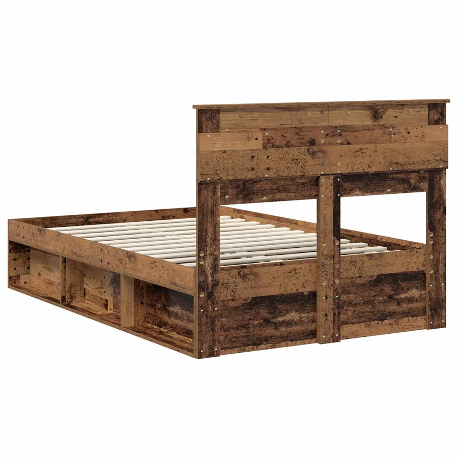 Cadre de lit Bois ancien 120 x 200 cm Bois de pin massif - 9