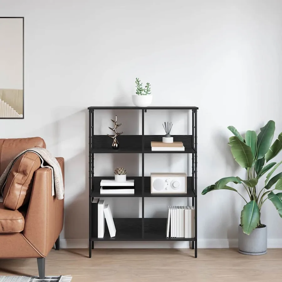Étagère Chêne noir 82 x 32 x 112 cm Bois d'ingénierie - 4