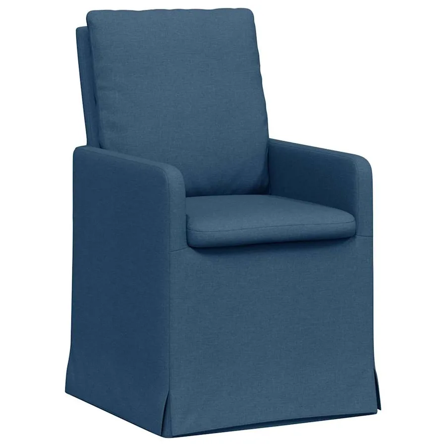 Chaises de salle à manger 2 pcs Bleu 57 x 67 x 98 cm tissu - 2
