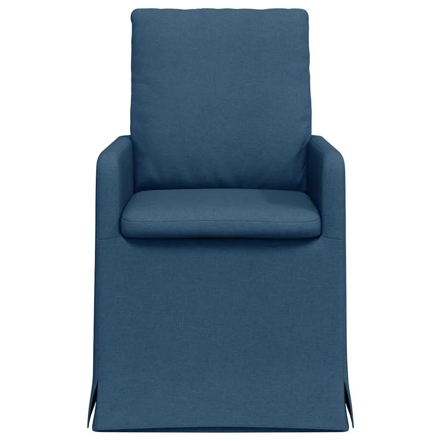 Chaises de salle à manger 2 pcs Bleu 57 x 67 x 98 cm tissu - 4