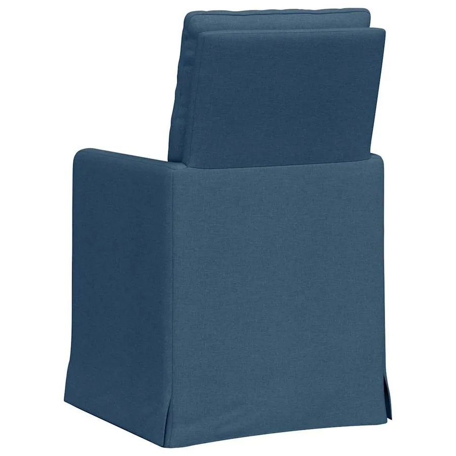 Chaises de salle à manger 2 pcs Bleu 57 x 67 x 98 cm tissu - 6