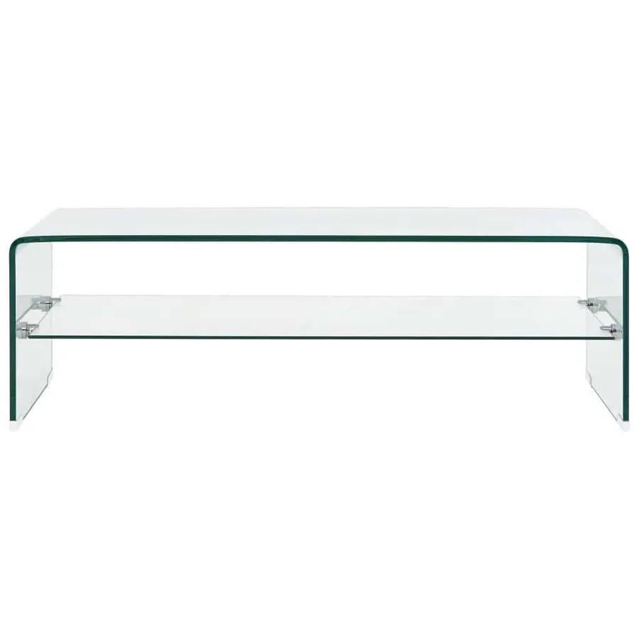 Table basse Clair 98x45x31 cm Verre trempé - 4