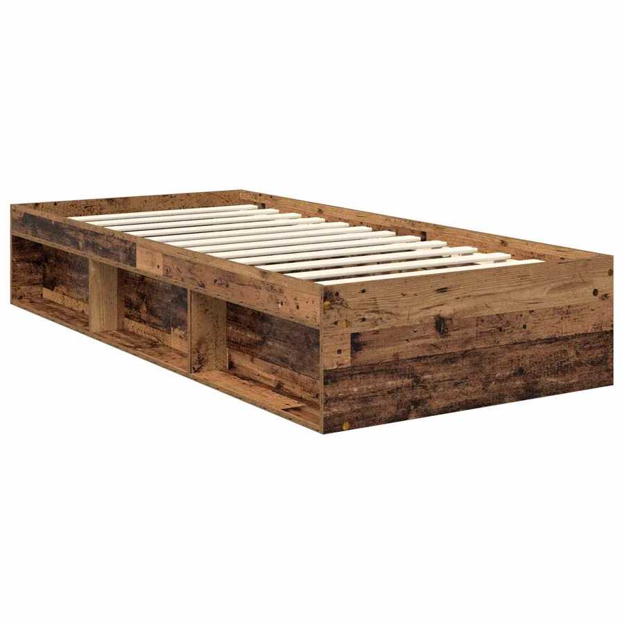 Cadre de lit Bois ancien 90 x 190 cm Pin massif - 5