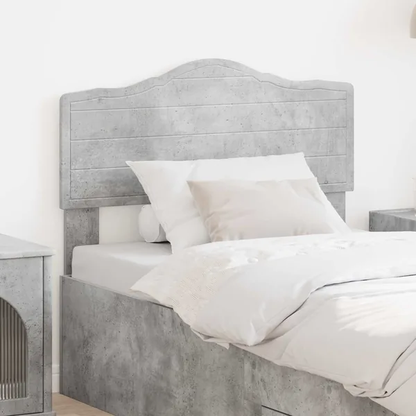 Tête de lit Gris béton Bois d'ingénierie