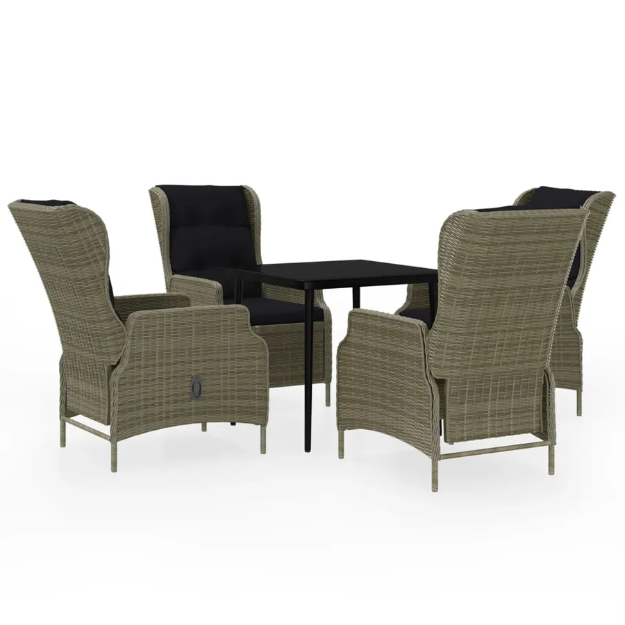Ensemble à manger de jardin 5 pcs Marron - 2
