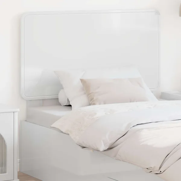 Tête de lit Blanc Brillant Bois d'ingénierie