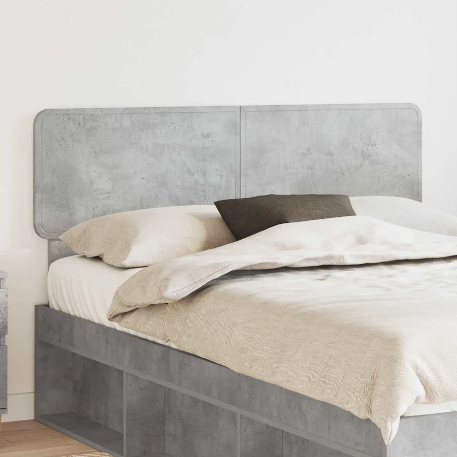 Tête de lit Gris béton Bois d'ingénierie