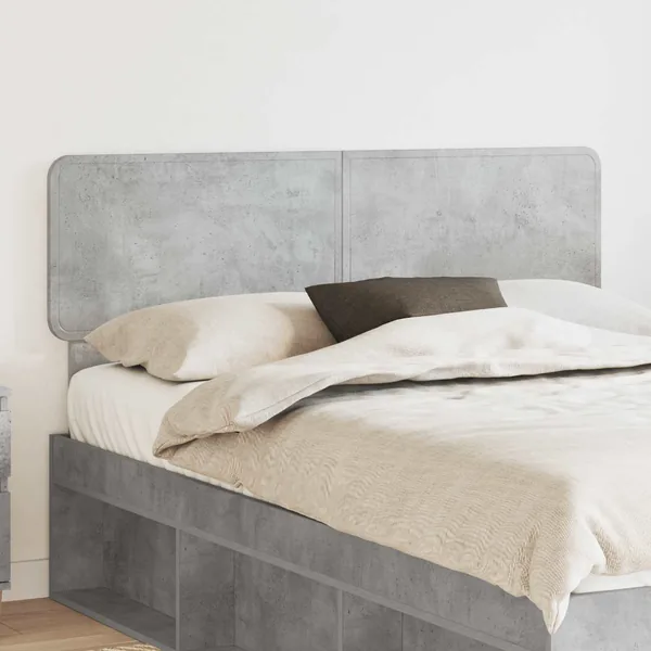 Tête de lit Gris béton Bois d'ingénierie