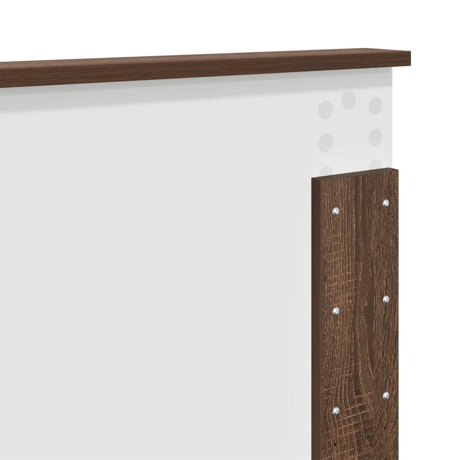 Cadre de lit Chêne brun 135 x 190 cm Bois d'ingénierie - 11