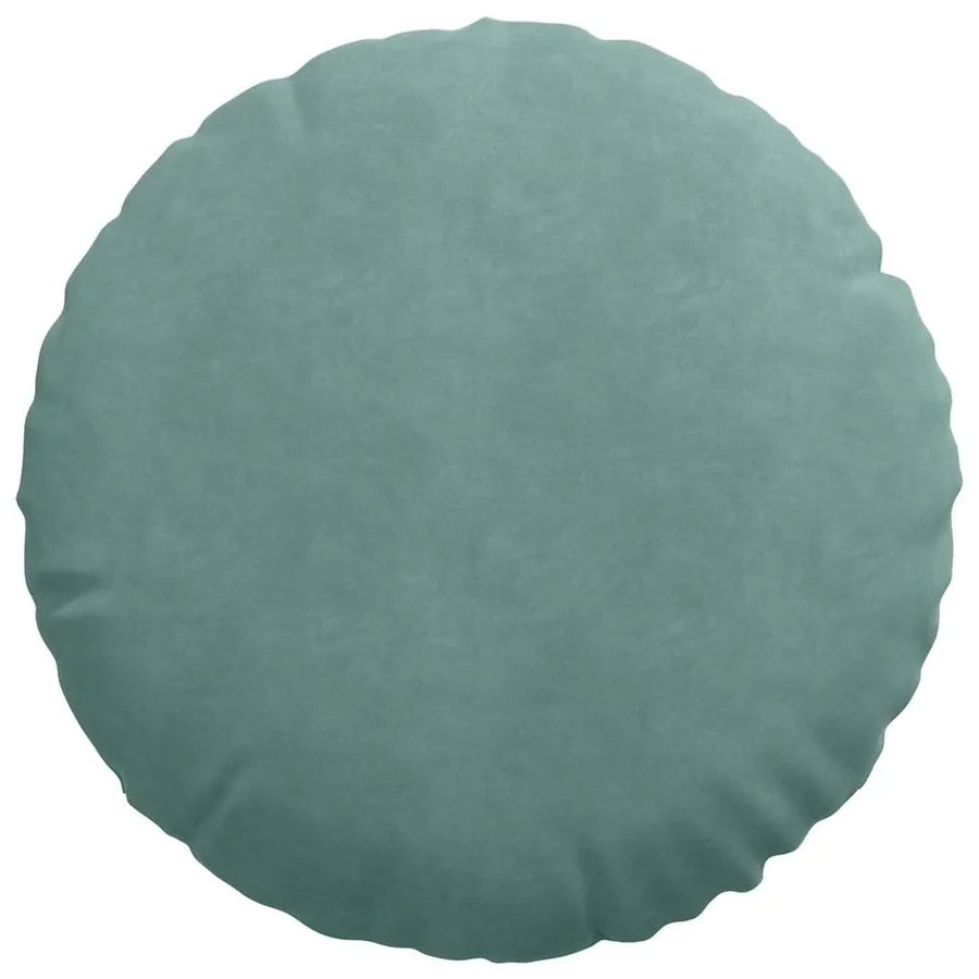Coussins de siège 2 pcs Vert Mer Ø50 x 19 cm Velours - 6