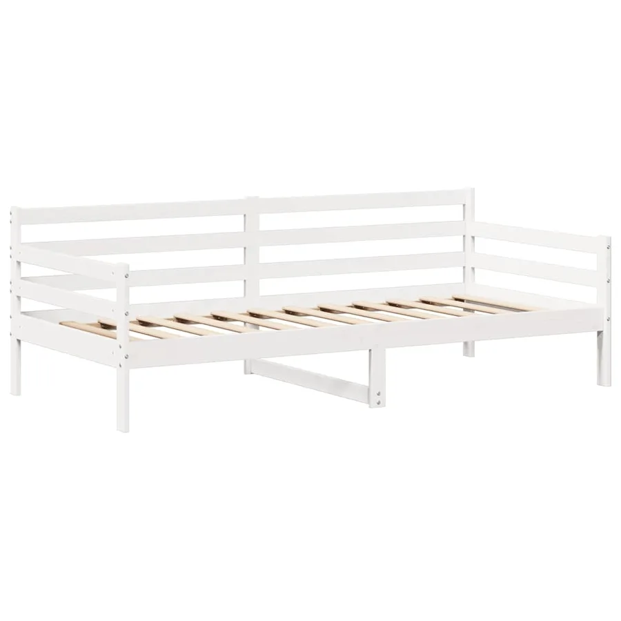 Lit de jour avec toit sans matelas blanc 80x200 cm bois massif - 6
