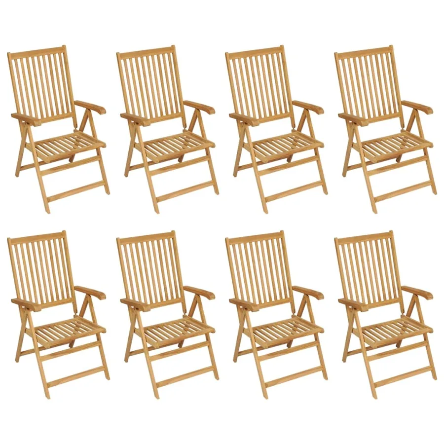 Ensemble à manger de jardin 9 pcs Bois de teck massif - 5